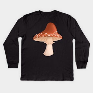 A Mushroom Toadstool Kids Long Sleeve T-Shirt